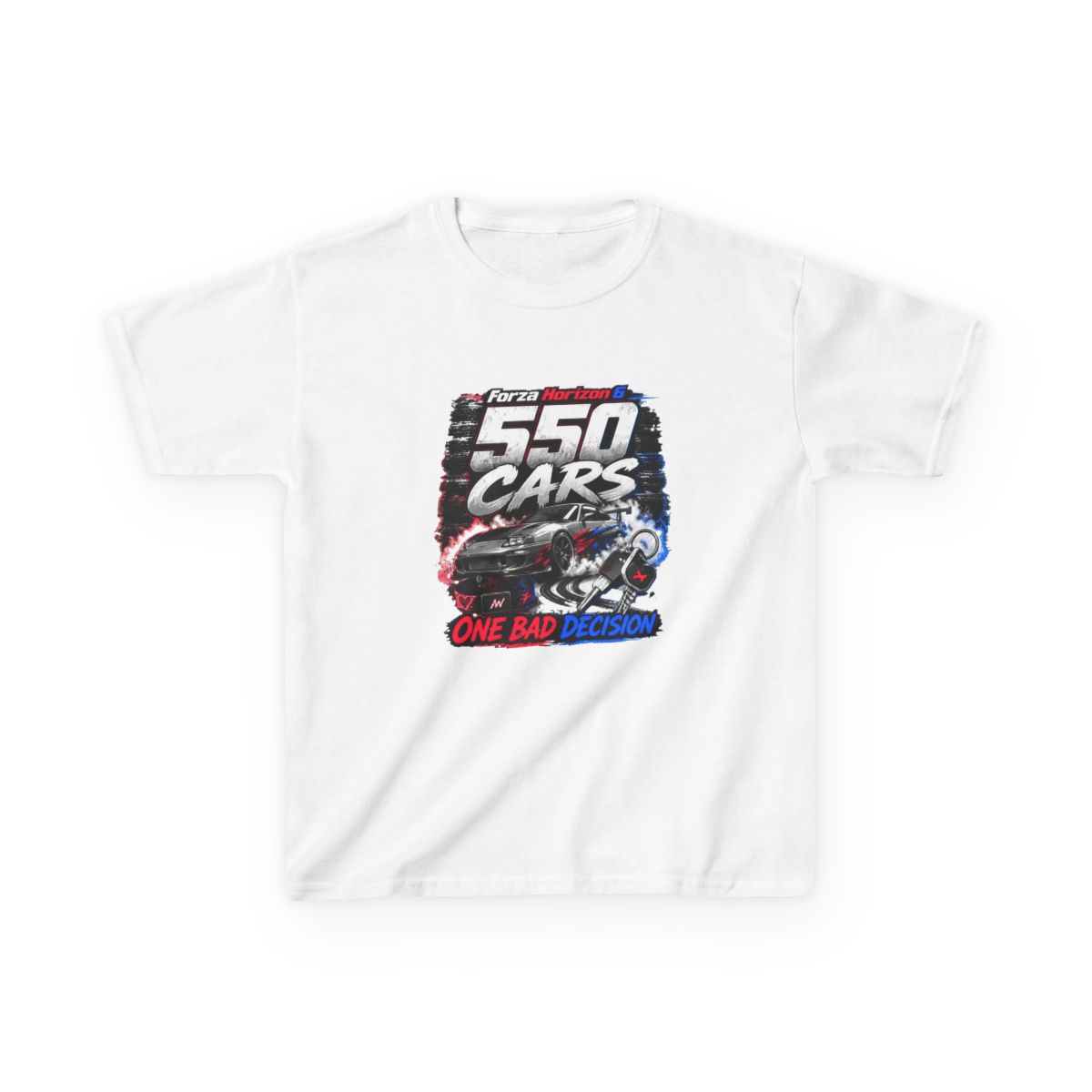 Forza Horizon 6 550 Cars One Bad Decision Racing Gamer Kids T-Shirt - Official t-shirts merchandise