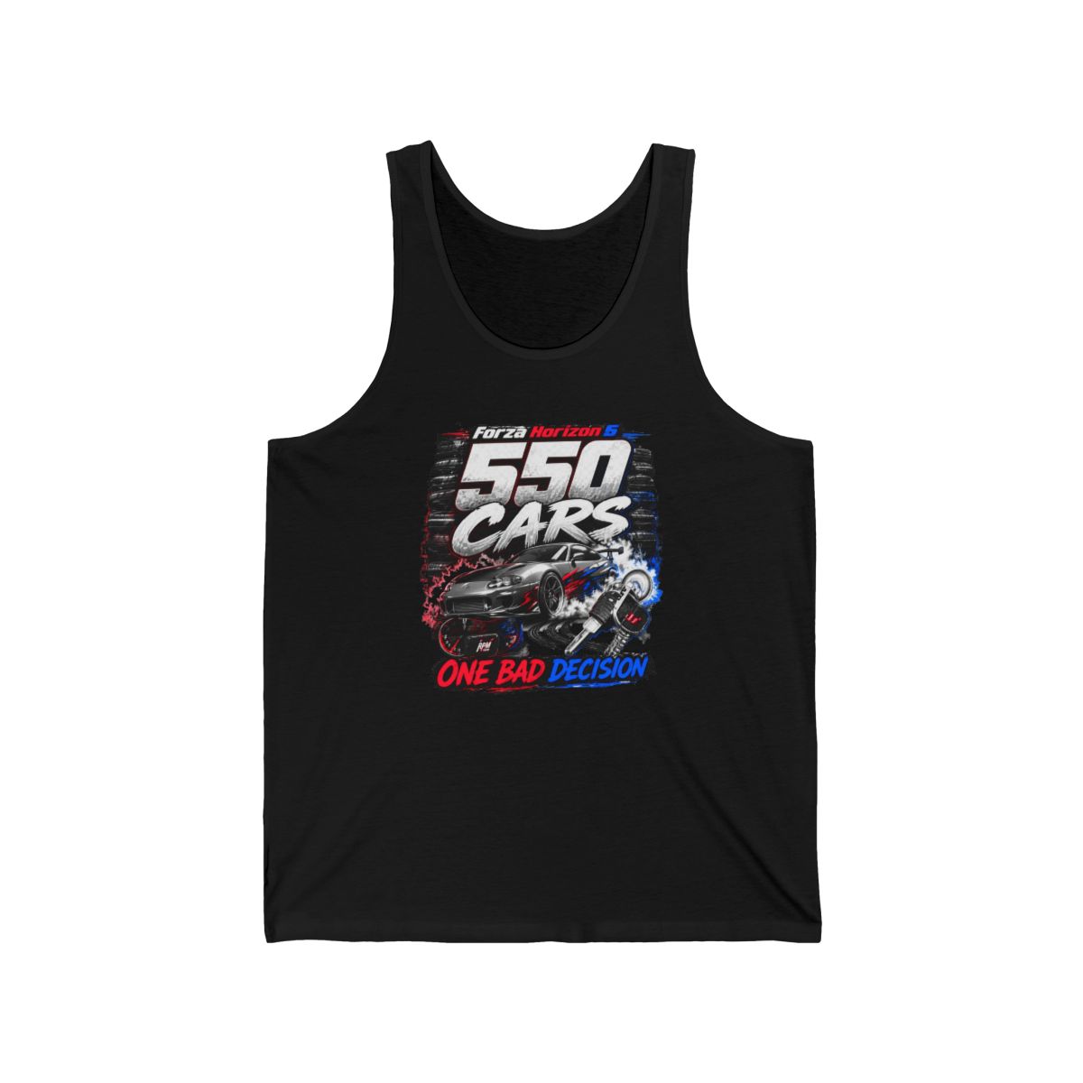 Forza Horizon 6 550 Cars One Bad Decision Racing Gamer Tank Top - Official tank-tops merchandise