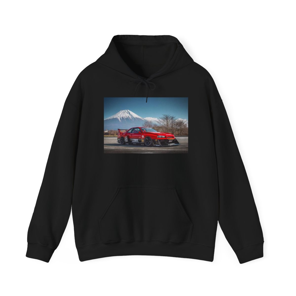 Red Sports Car with Mount Fuji Hoodie | Japanese Racing Scene | Forza Horizon — official Forza Horizon 6 Hoodies