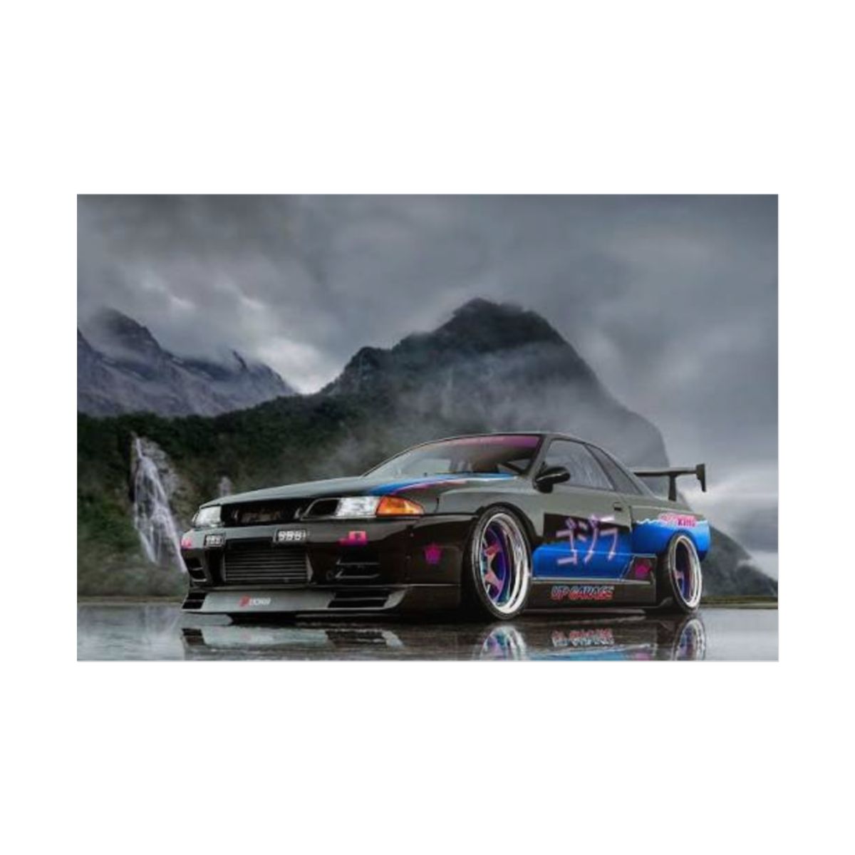 JDM Skyline R33 Drift Car Rolled Poster | Racing Poster, Automotive Wall Art | Forza Horizon - alternate angle 1, merchandise